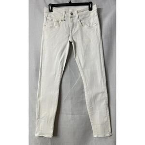 R13 Italy Womens Ladies Juniors White‎ Boy Skinny Designer Jeans Denim Size 24